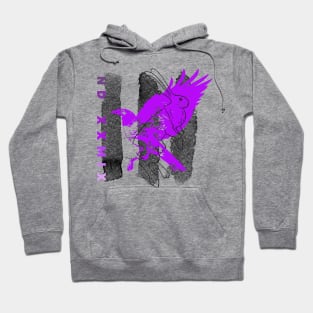 rabbit and crow abstract collage Hoodie